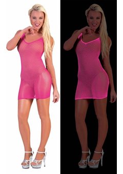 Neon roze net jurk voor party's