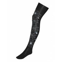 Zwarte  panty met spinnenweb print