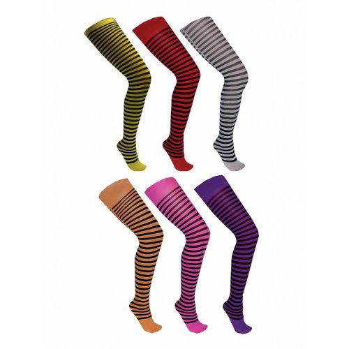 Mooie gestreepte panty's in verschillende kleuren