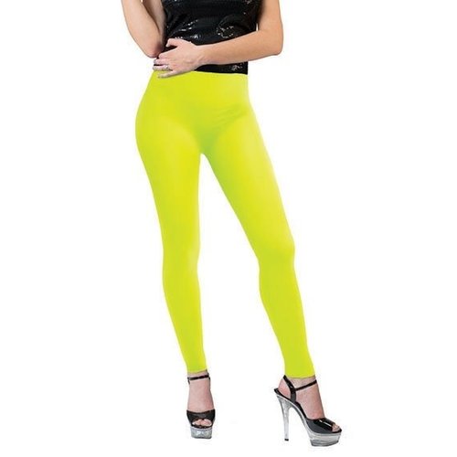 Mooie legging in fluor geel