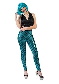 Legging zeemeermin in blauw