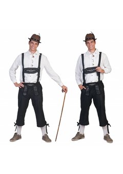 Zwarte Tiroler lederhose Claus