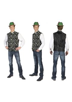 Tiroler vest met edelweis print