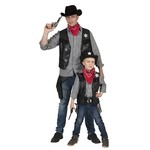 Stoer cowboy vest zwart