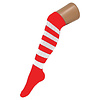 Kniekousen rood wit gestreept