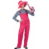 Mooie fluor roze overalls of tuinbroeken voor party's