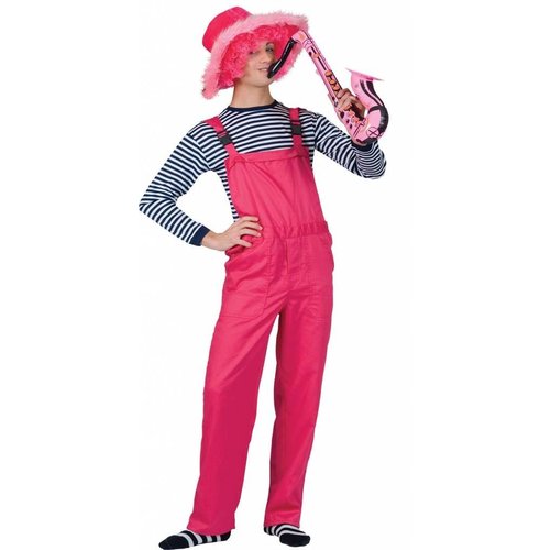 Mooie fluor roze overalls of tuinbroeken voor party's