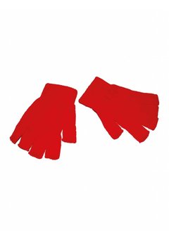 Rode vingerloze handschoenen