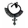 Gothic halsketting met zwart kruis