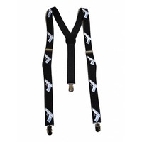 Bretel gangster met revolver print