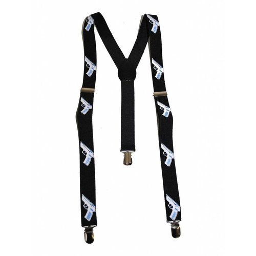 Bretel gangster met revolver print