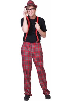 Broek tartan print heren