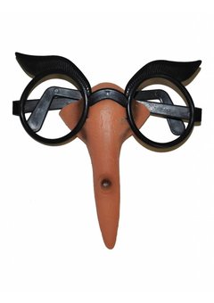 Bril met heksen neus