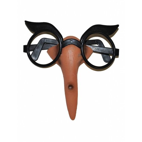 Leuke heksen bril met bijpassende neus