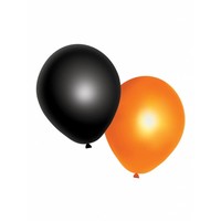 Mooie ballonnen in zwart en oranje voor Halloween