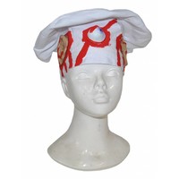 Enge muts met bloedspetters voor de zombie slager