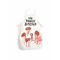 Griezelige slagersschort met kunst bloedspetters