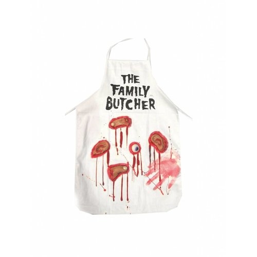 Griezelige slagersschort met kunst bloedspetters
