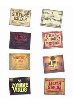 Fles stickers voor Halloween