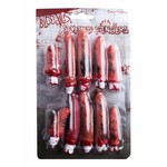 Griezel set van nep bebloede vingers