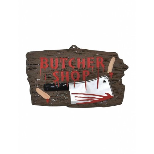 Enge Halloween muurdecoratie Zombie slagerij