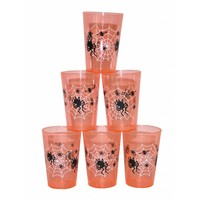 Halloween drinkbekers met print spinnenweb