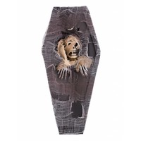 Enge decoratie doodskist 41 cm met licht en geluid