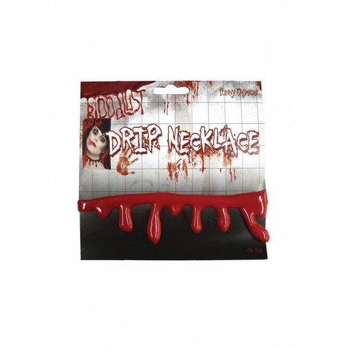 Enge halsketting met bloeddruppels voor Halloween