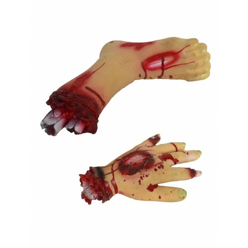 Enge afgehakte hand en voet decoratie