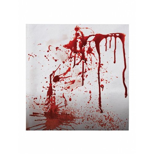 Leuke servetten met nep bloedspetters voor Halloween party