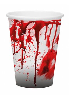 Bekers met nep bloedspetters Halloween