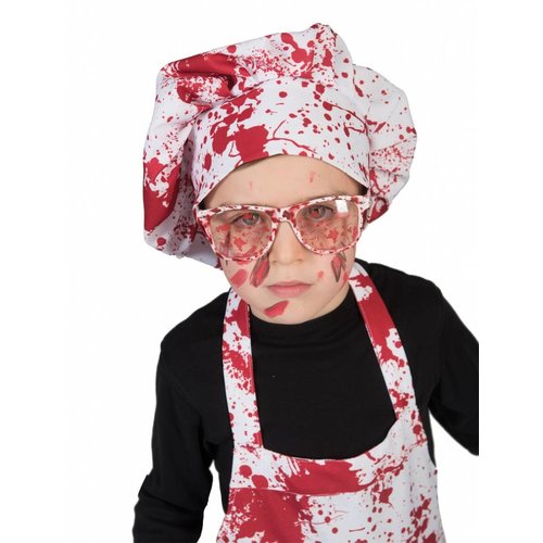 Enge bril met nep bloed spetters