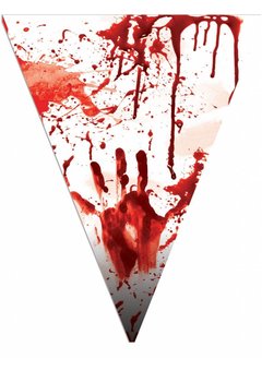 Vlaggenlijn met nep bloedspetters