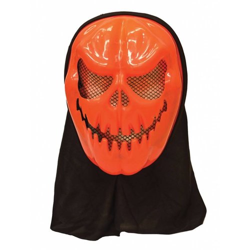 Halloween pompoen masker met kap