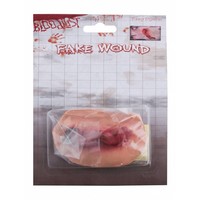 Griezelige nep wond met nep worm