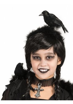 Diadeem met zwarte kraai
