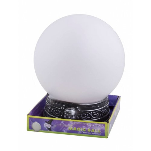 Betoverende glazen bol met licht en geluid 24cm