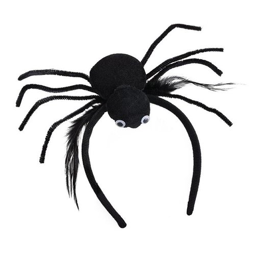 Mooie dikke zwarte spin tiara heks