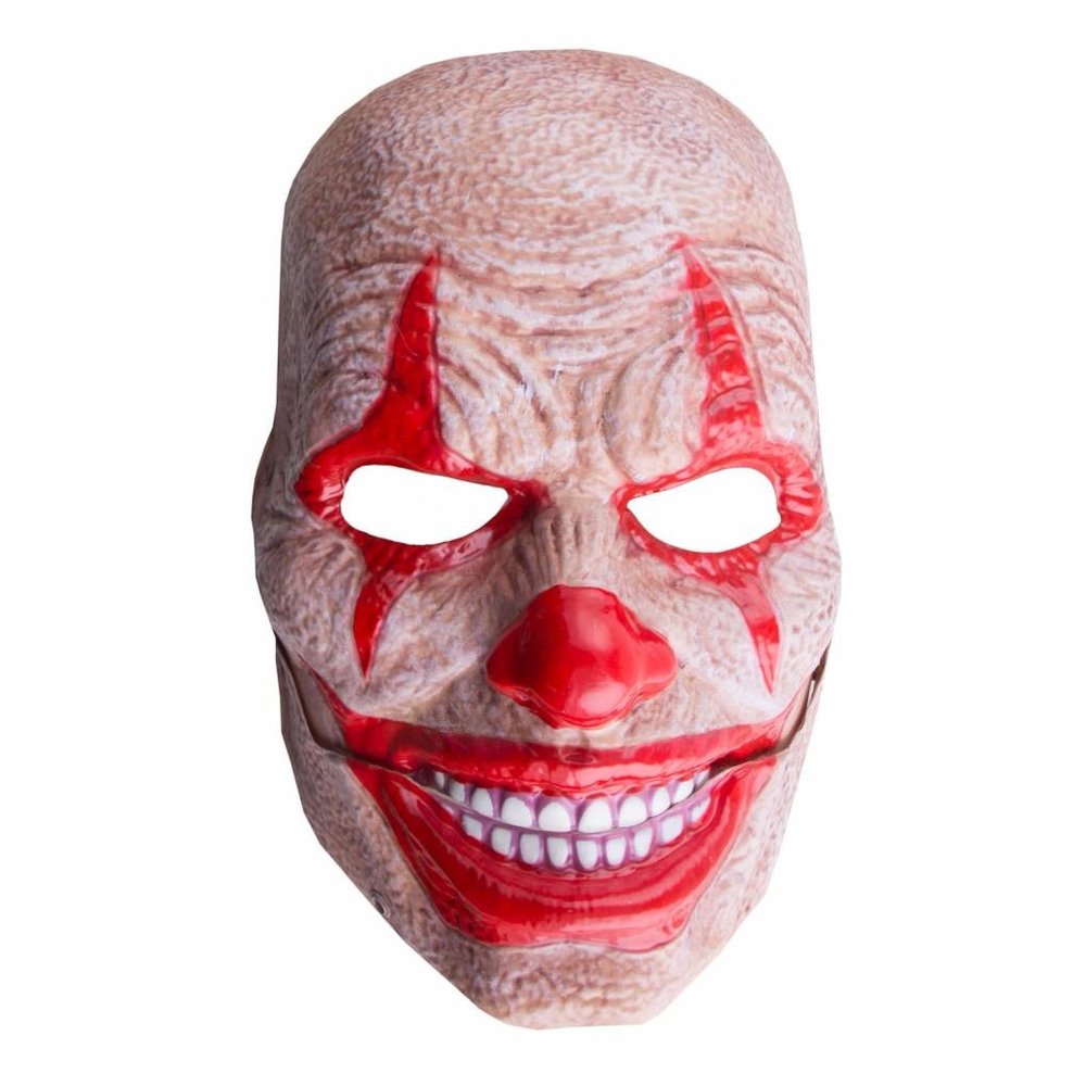 Griezel masker horror clown met bewegende mond