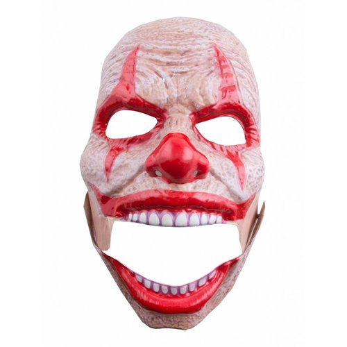Eng masker griezel clown met bewegende mond pvc
