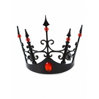 Leuke zwarte koningskroon met rode stenen