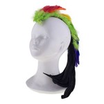 Leuke haarclip regenboog met veertjes