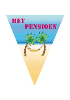 Vlaggenlijn tekst met pensioen 5mtr
