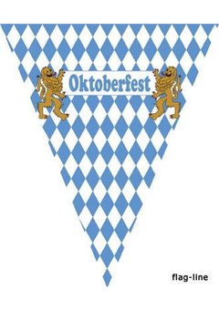 Oktoberfeest vlaggenlijn 5mtr. blauw wit