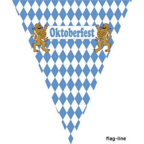 Mooie oktoberfeest vlaggenlijn 5mtr. blauw wit