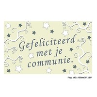 Mooie vlag tekst Gefeliciteerd met je communie