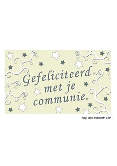Vlag tekst Gefeliciteerd met je communie