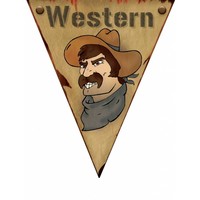 Mooie vlaggenlijn Cowboy Willy 5mtr