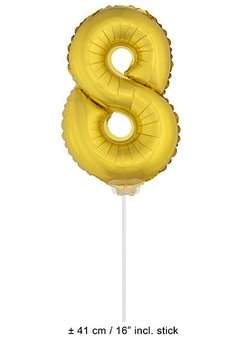 Folie opblaascijfer 8 Goud