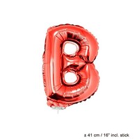 Folie ballon letter B Rood